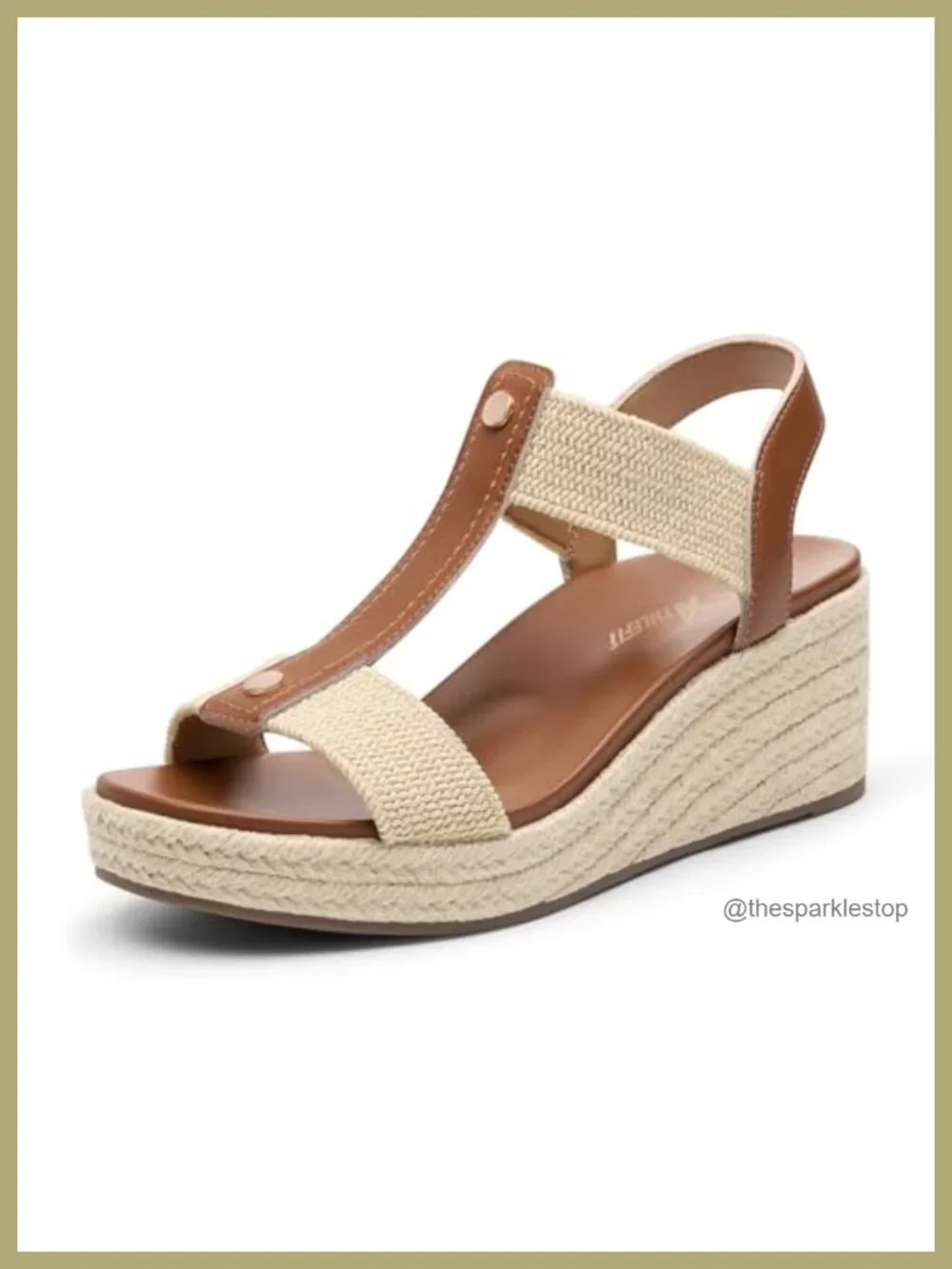 Women's Espadrille Low Platform Wedge Sandals with Woven Straps | PU and